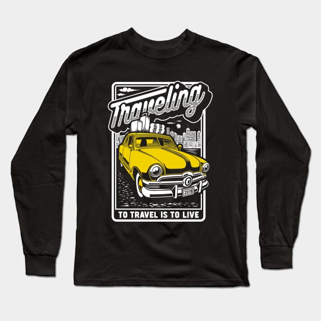Hudson Hornet "traveling" Long Sleeve T-Shirt by Madiaz